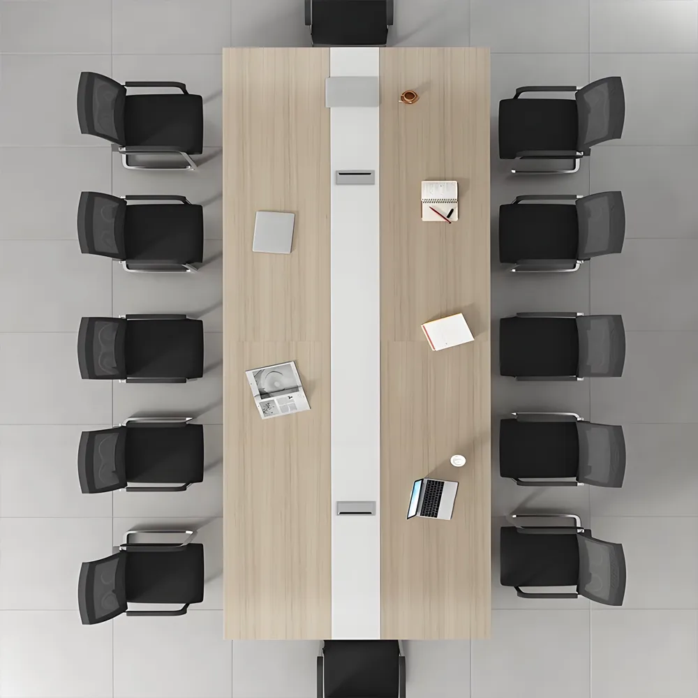 Rectangular Wood Conference Table Desk - image 3