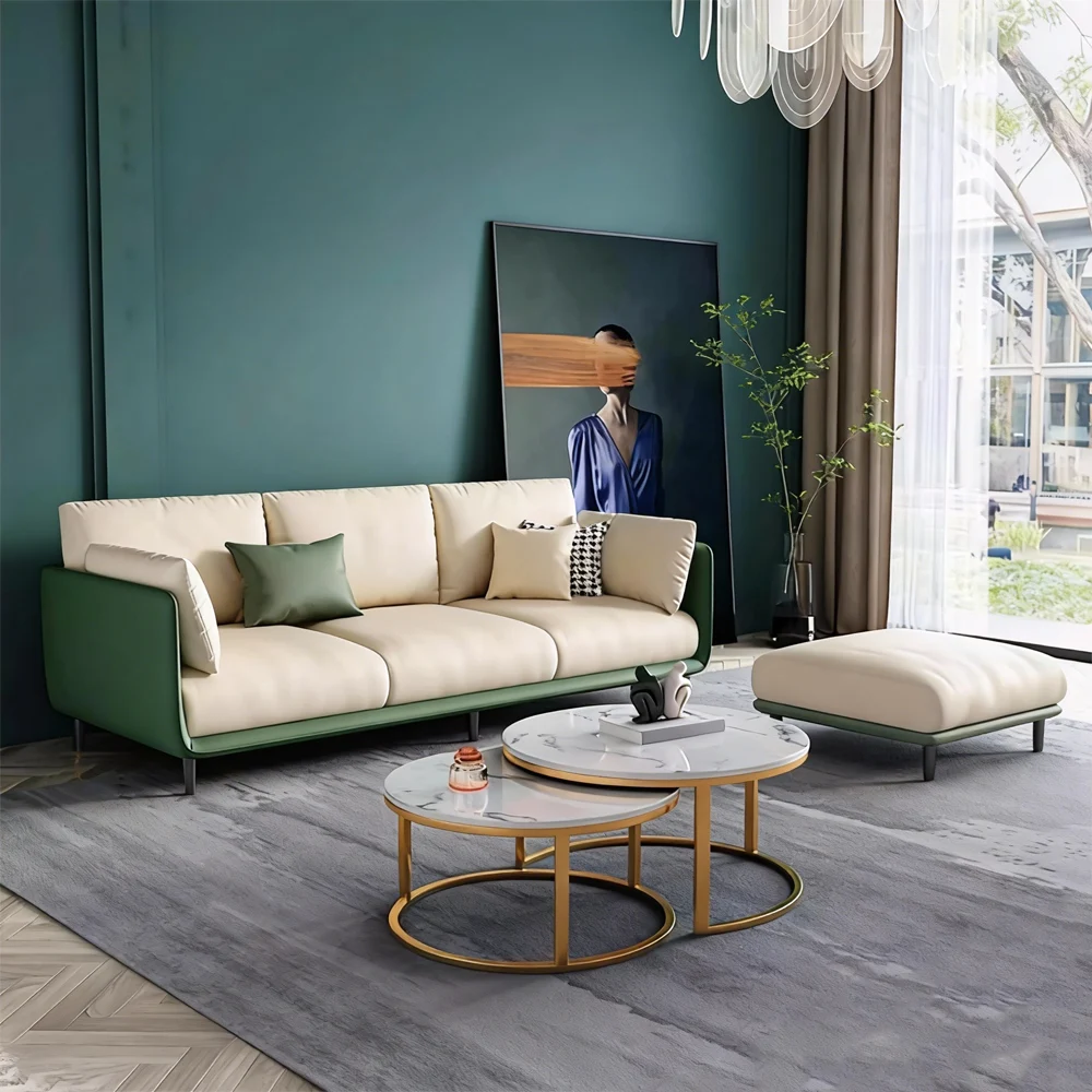 Modern Upholstered Leather Sofa - image 6
