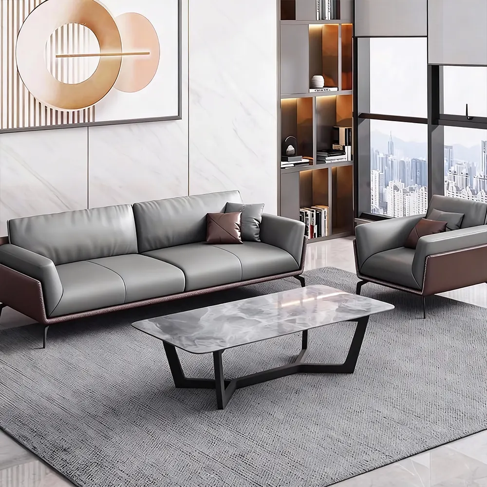 Simple Business Leather Sofa - Maoters - image 5