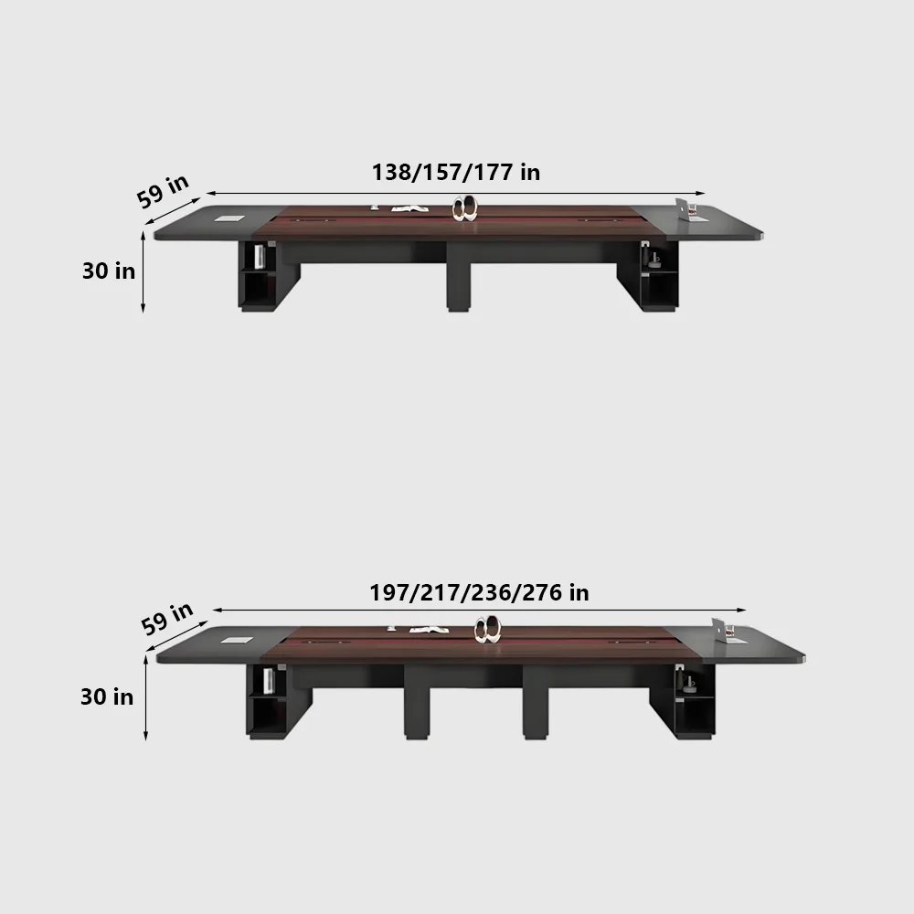 Sturdy Large Rectangular Conference Table - image 9