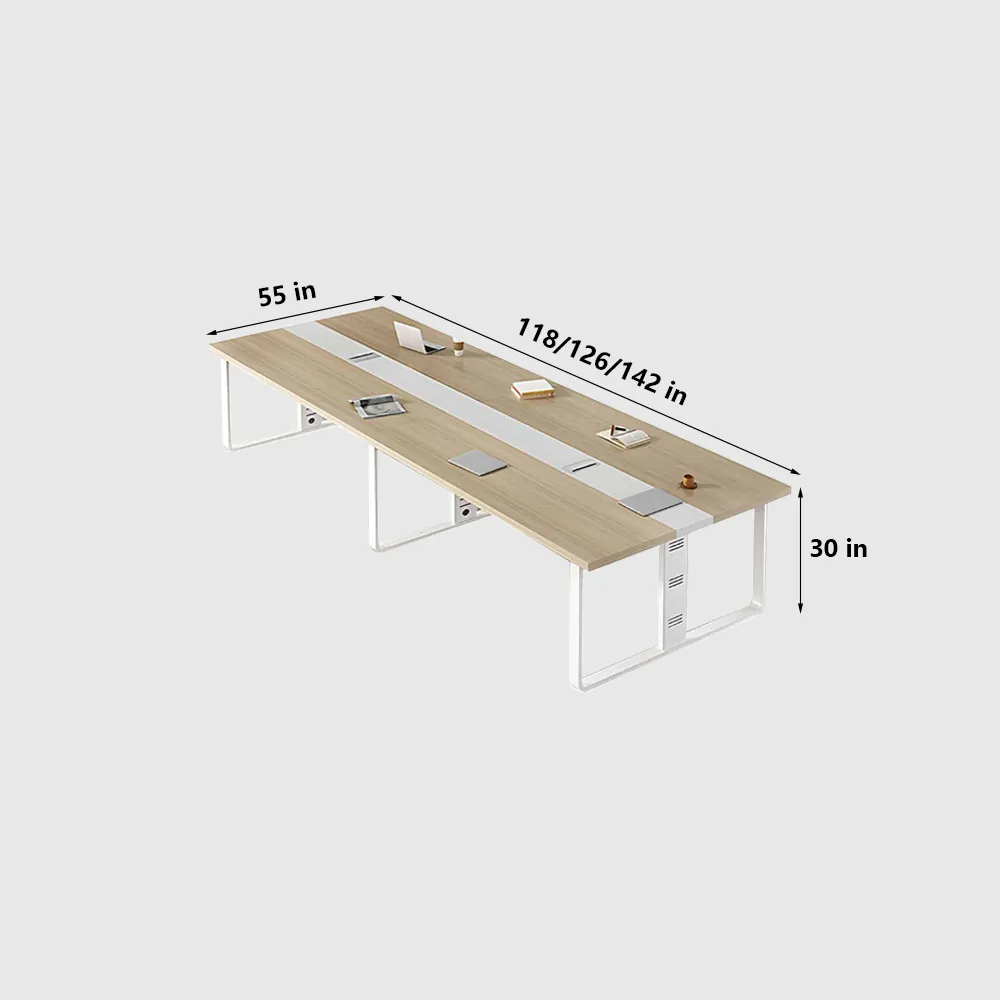 Rectangular Wood Conference Table Desk - image 9