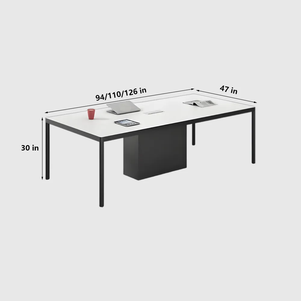 Rectangular Conference Table Wrapped In Aluminum - image 9