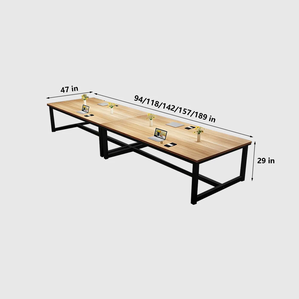 Solid Wood Rectangular Conference Table - Maoters - image 10
