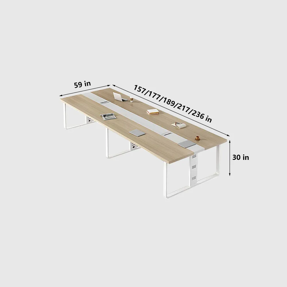 Rectangular Wood Conference Table Desk - image 10