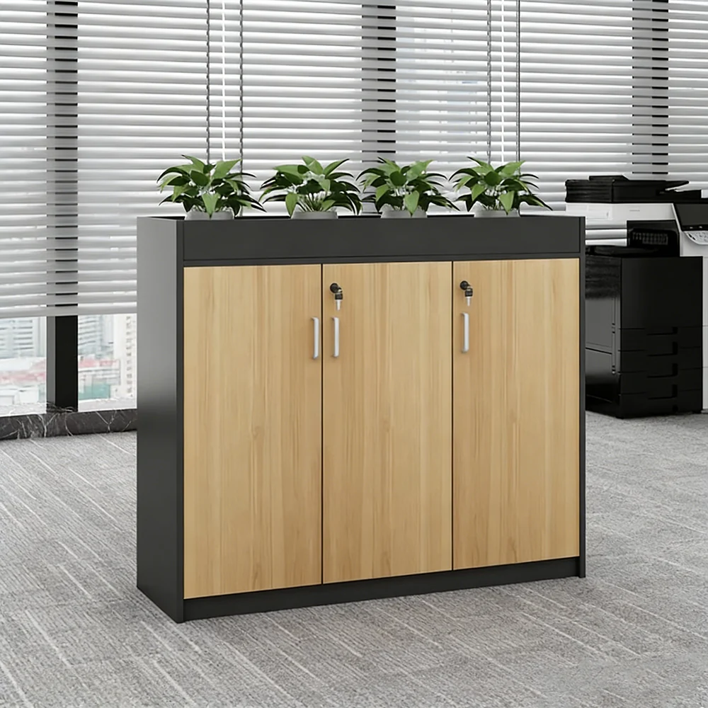 Modern Office Partition Cabinet with Planter - image 2