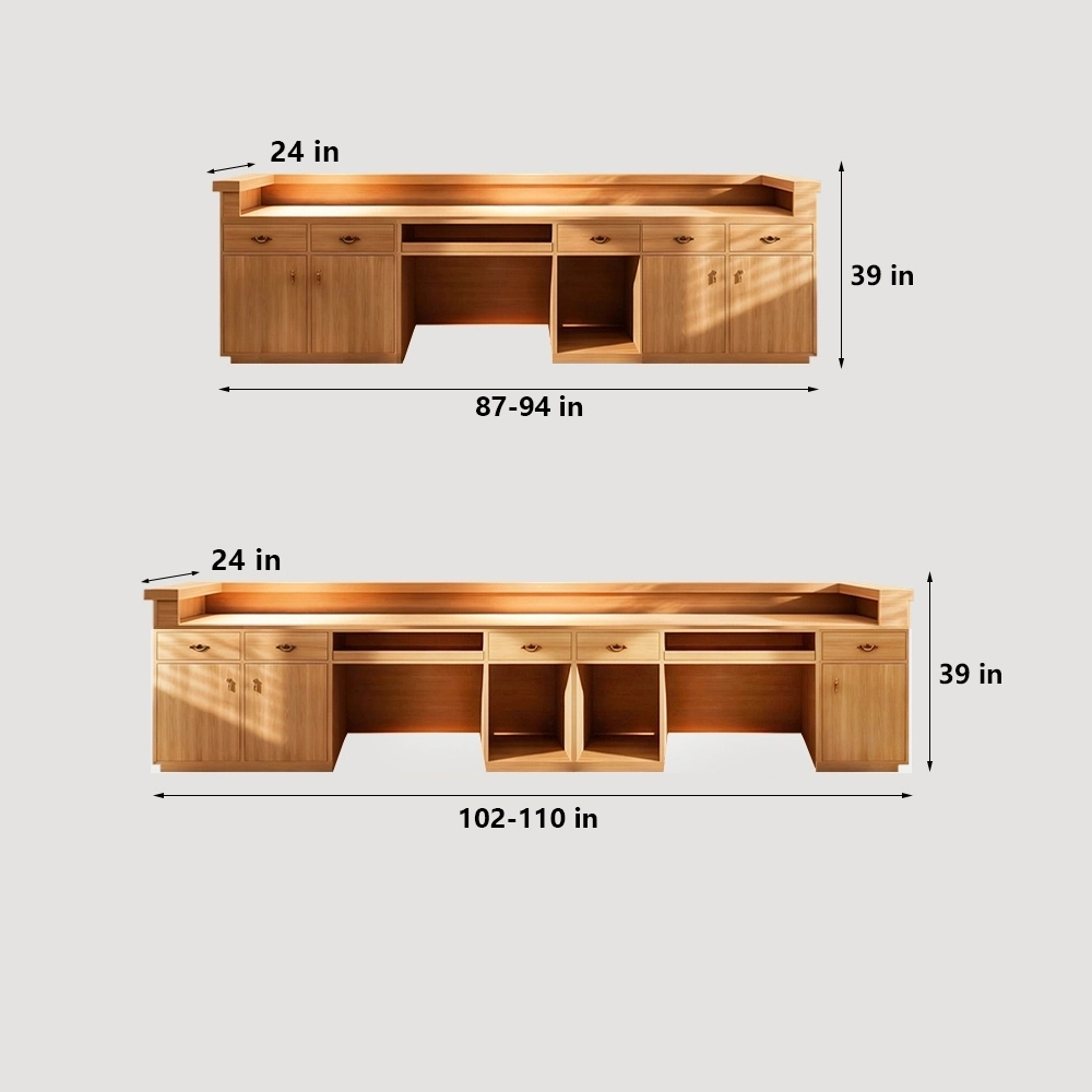 Vintage Art Multifunctional Reception Desk - Maoters - image 18
