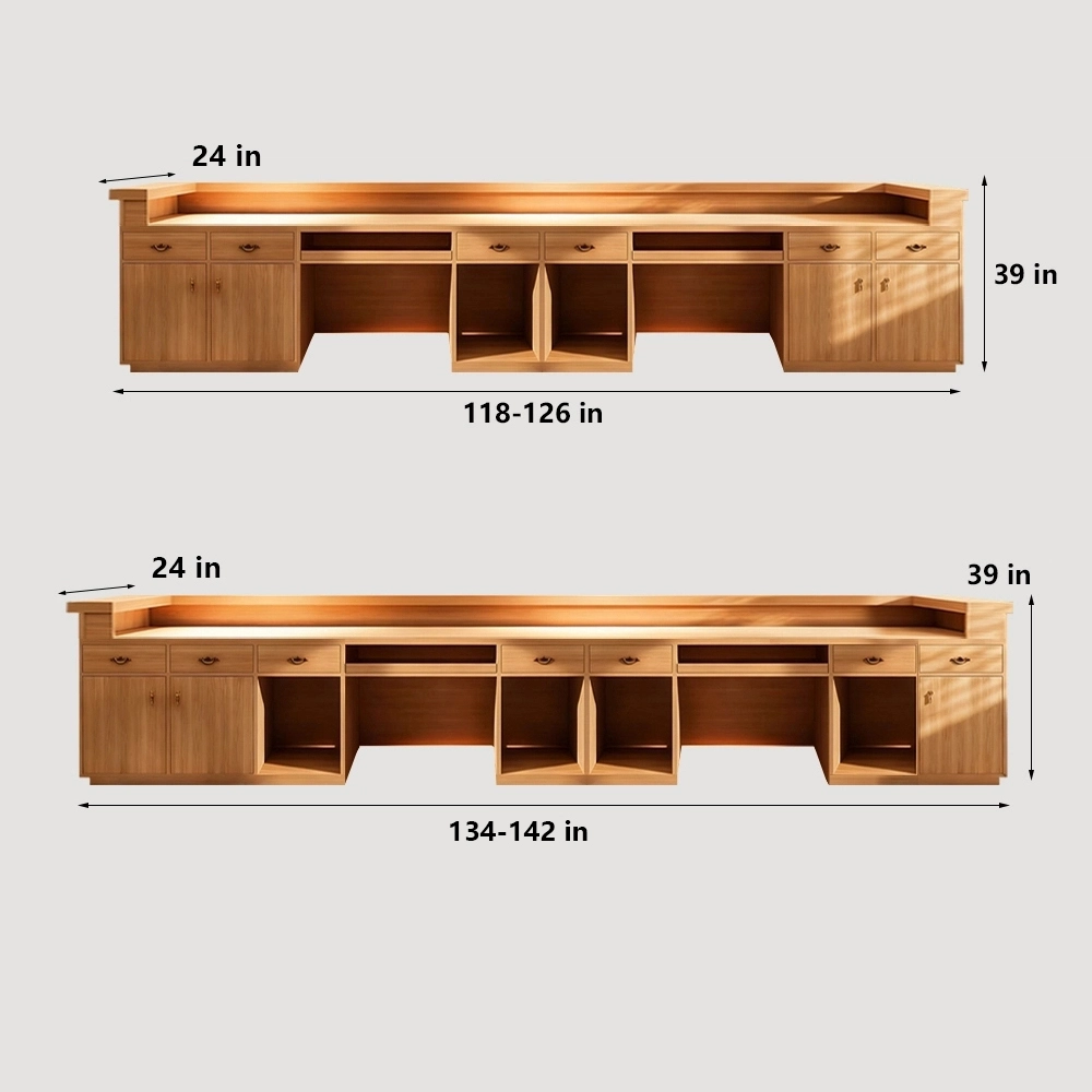 Vintage Art Multifunctional Reception Desk - Maoters - image 19