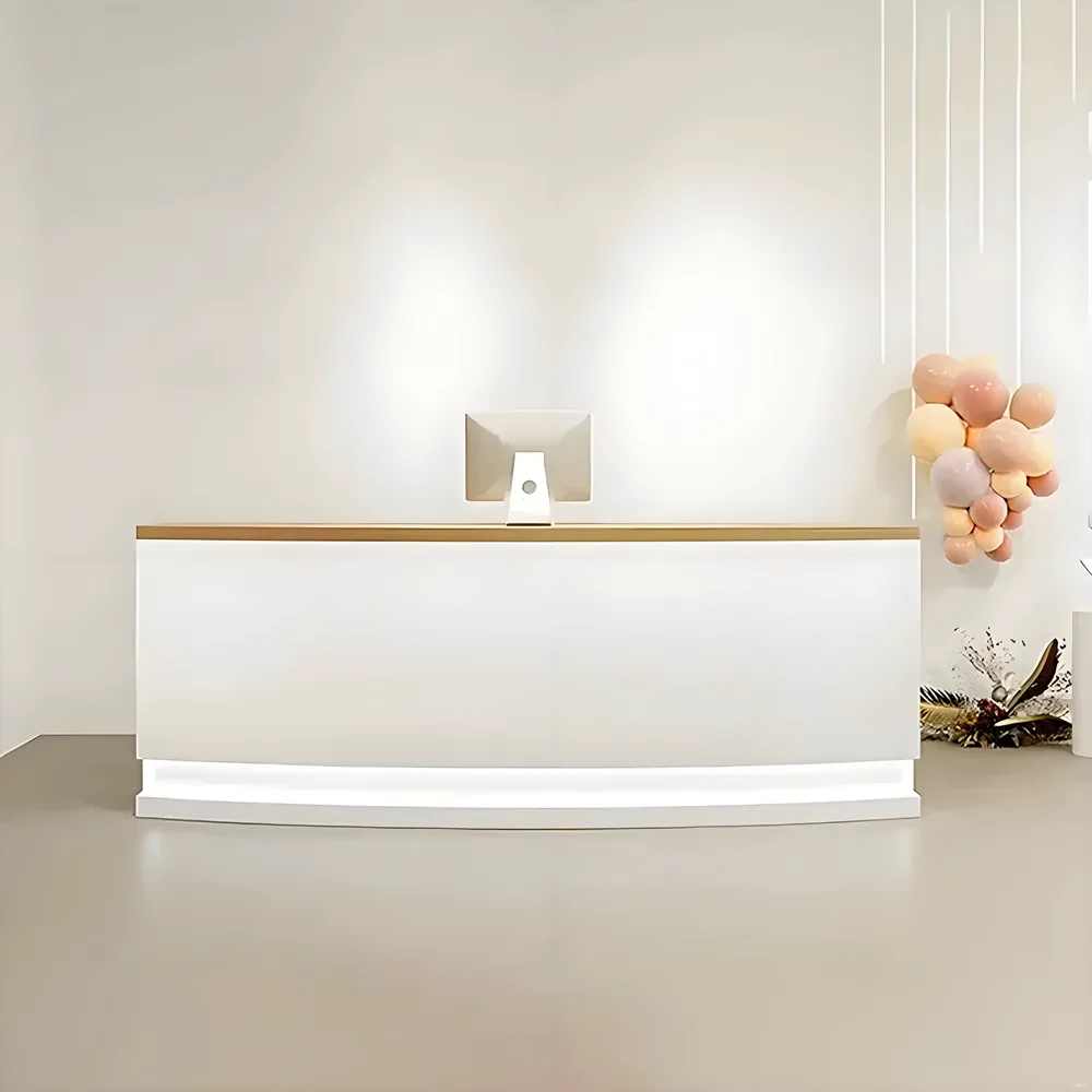 Modern Light Reception Desk - image 2