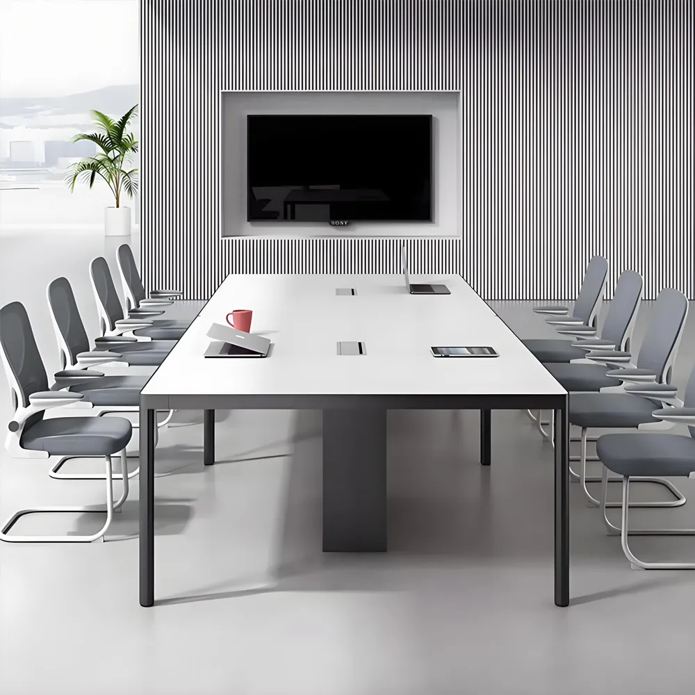 Rectangular Conference Table Wrapped In Aluminum - image 3