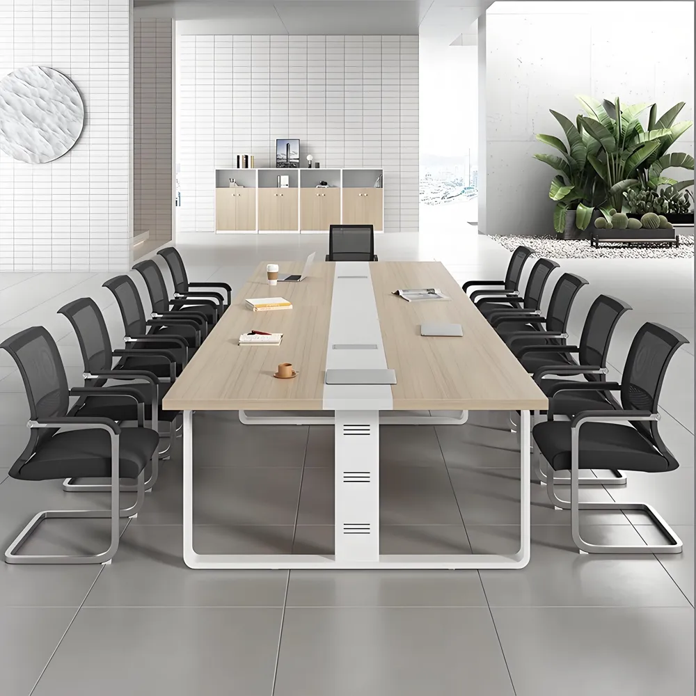 Rectangular Wood Conference Table Desk - image 2