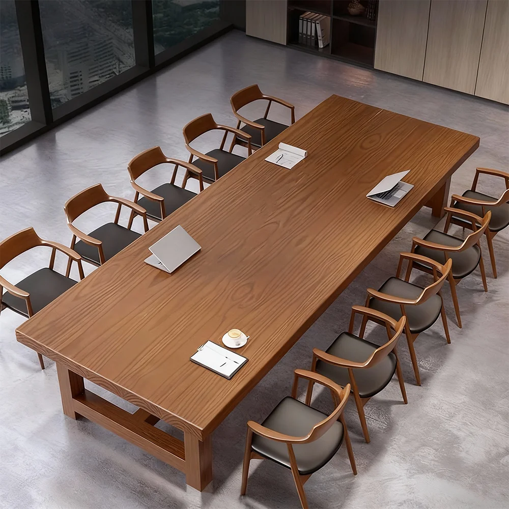 Long Rustic Wooden Conference Table - Maoters - image 3
