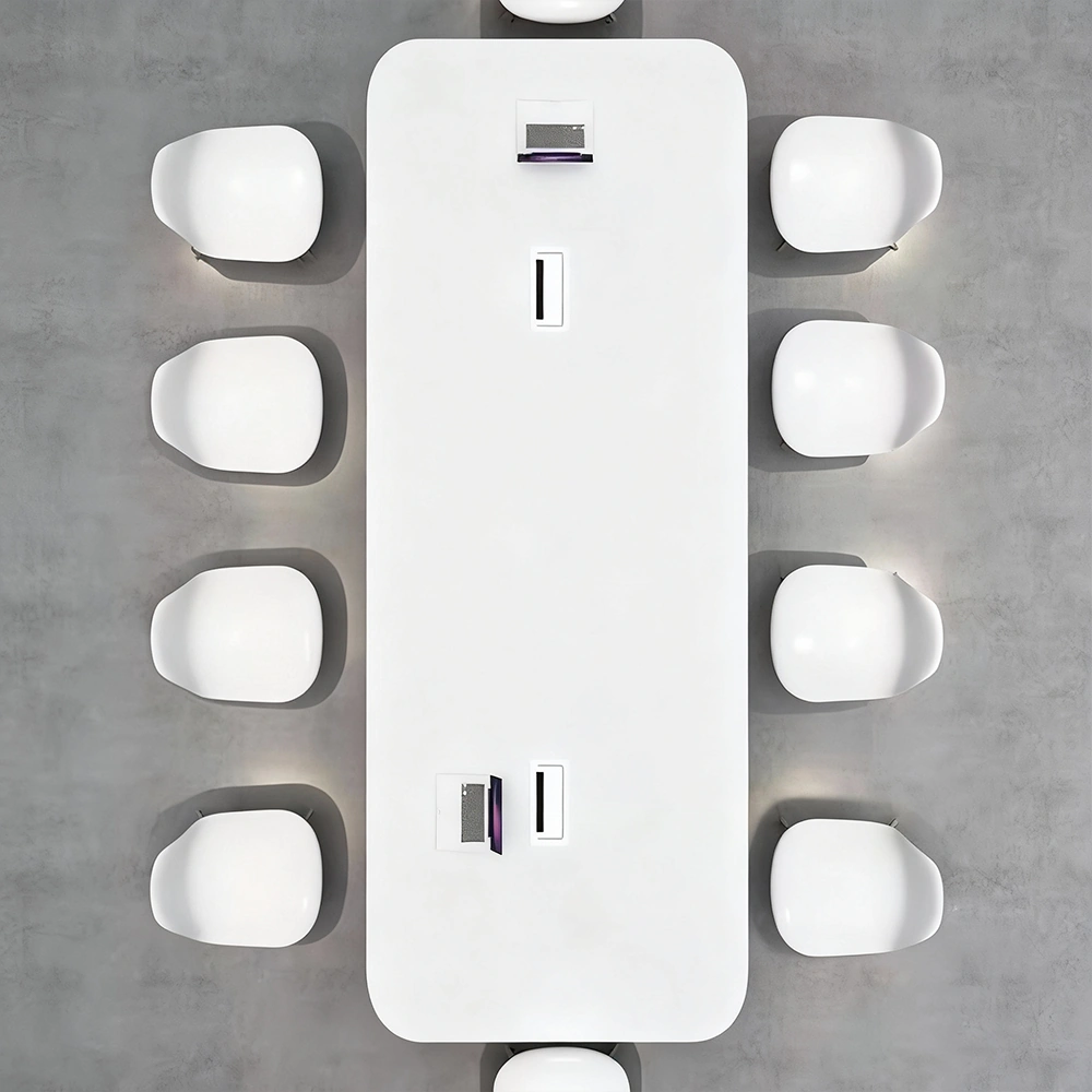 White Negotiatio Conference Table - image 2