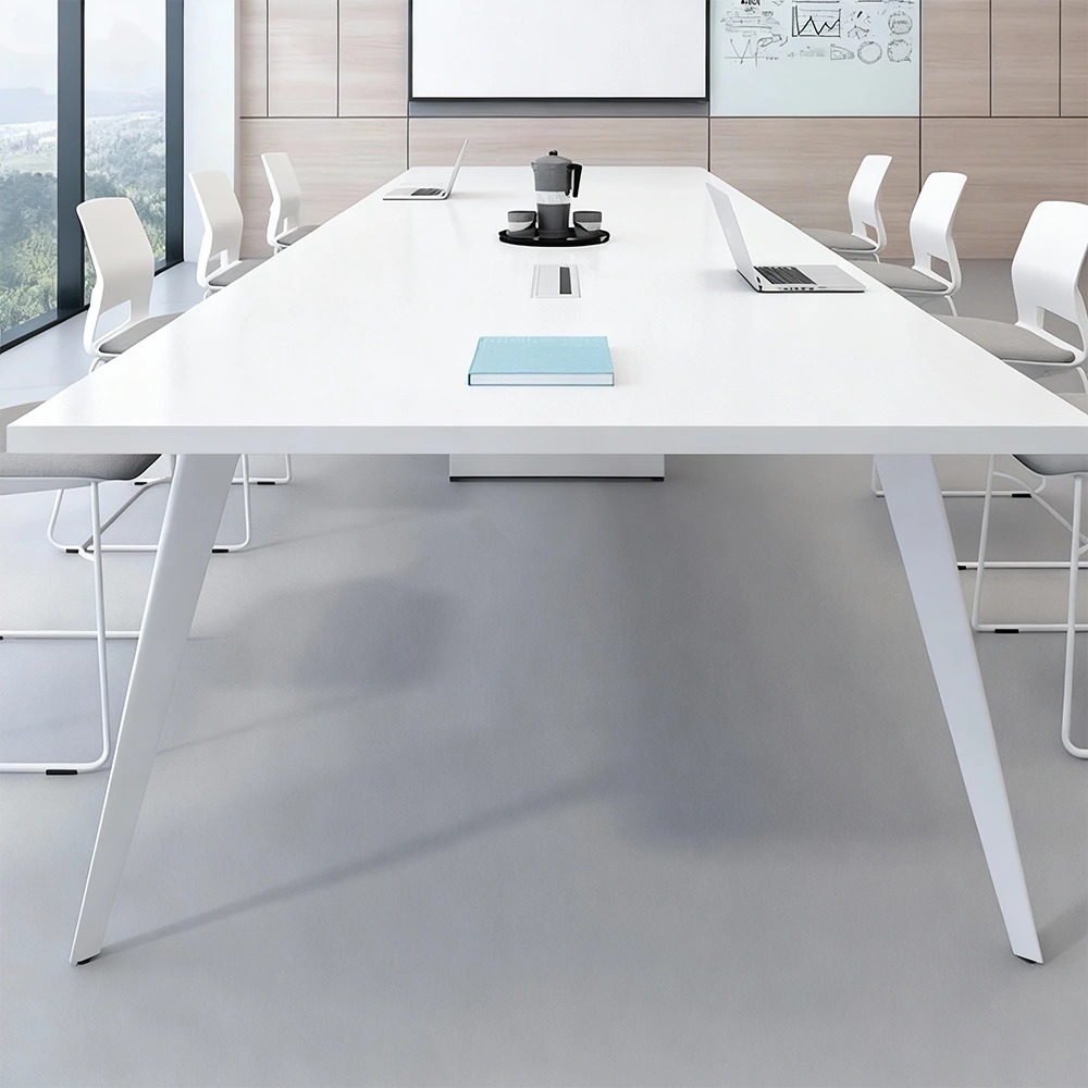 White Rectangular Conference Table – Maoters - image 2