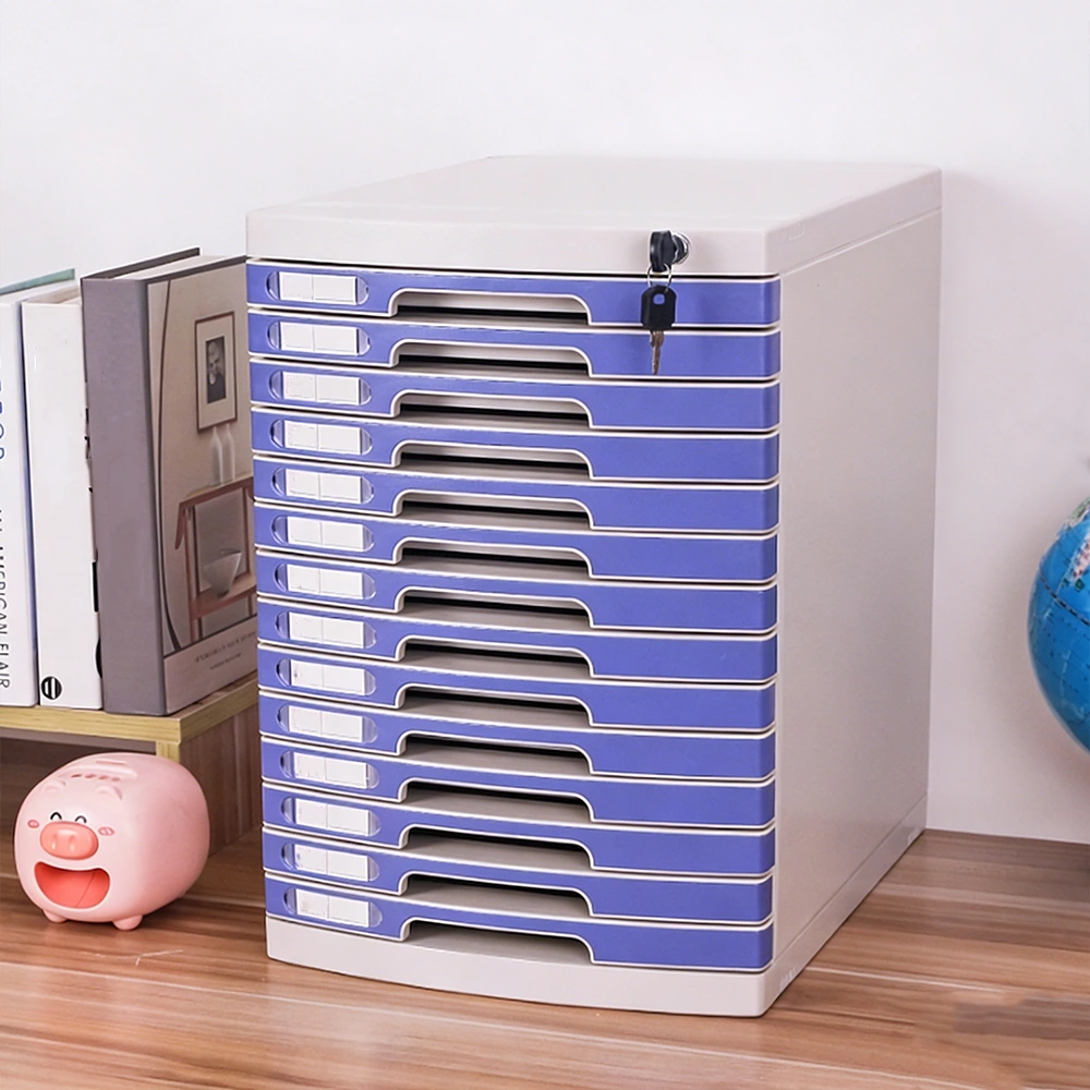 Lockable Desktop File Cabinet - Multi-layer Storage - image 2