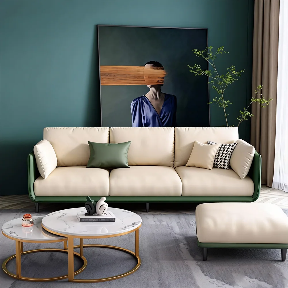 Modern Upholstered Leather Sofa - image 5