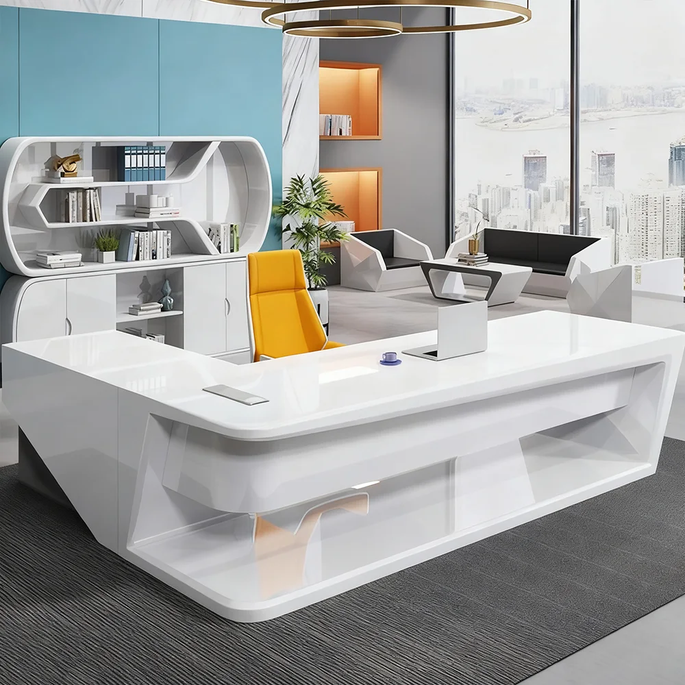 Innovative  Stylish Lacquered Executive Desk - image 9