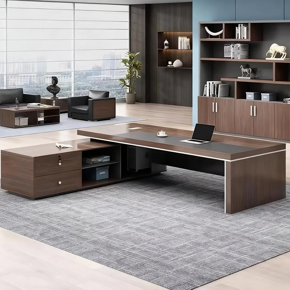 L Shaped Desk with Cabinet Storage - Maoters - image 11