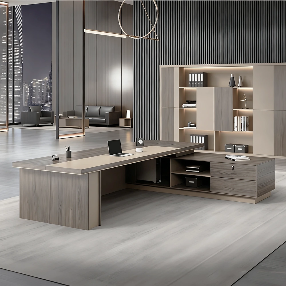 L-Shaped Executive Desk with Drawer &amp; Storage - image 15