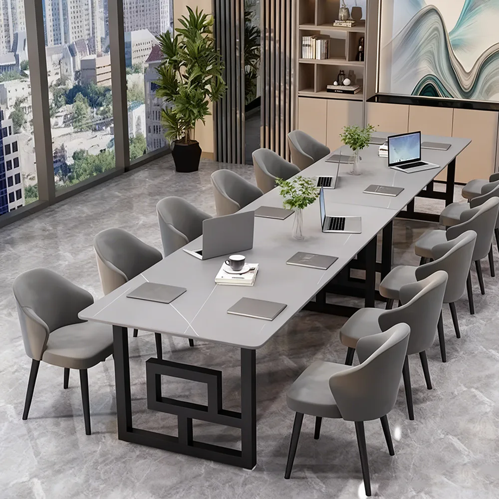 Elegant Nordic-Style Marble Conference Table - image 2