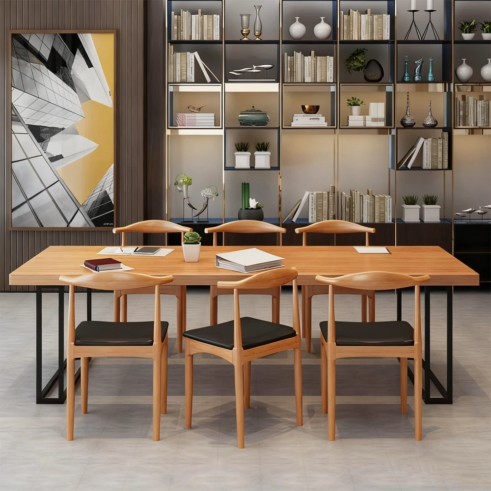 Industrial Style Solid Wood Conference Table - Maoters - image 2