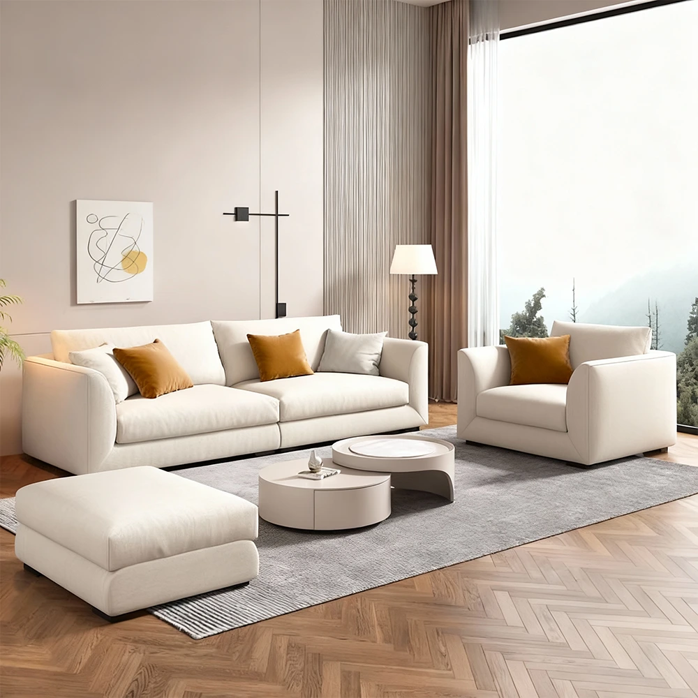 White Upholstered Performance Sofa - Maoters - image 3