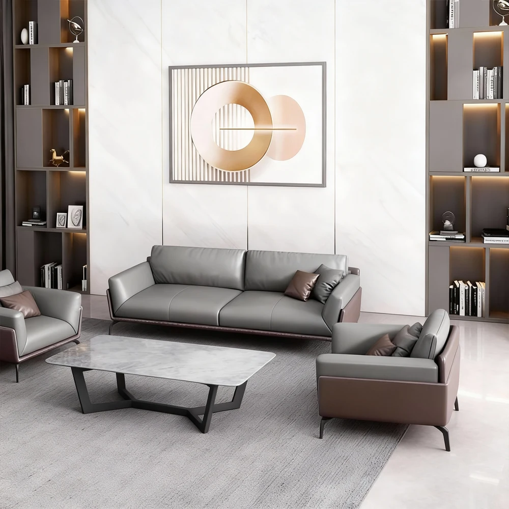 Simple Business Leather Sofa - Maoters - image 4