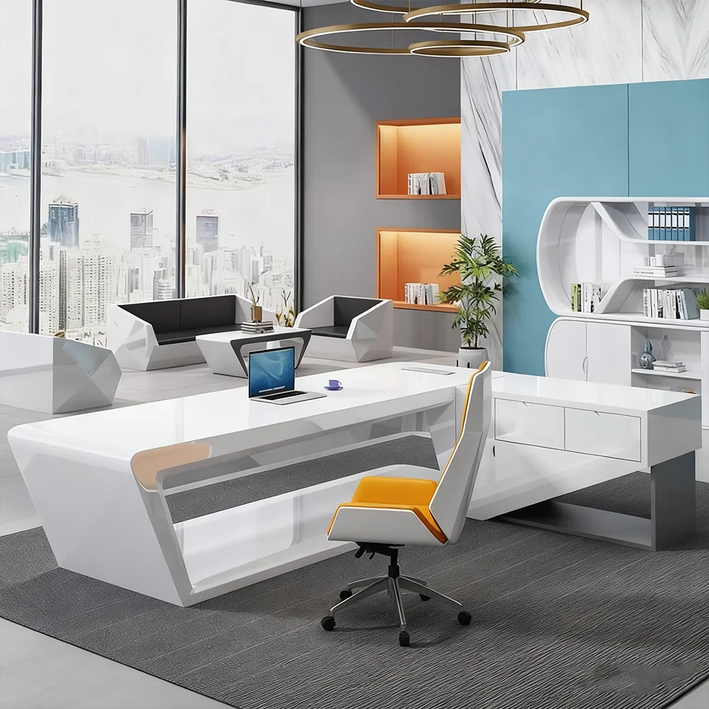 Innovative  Stylish Lacquered Executive Desk - image 11
