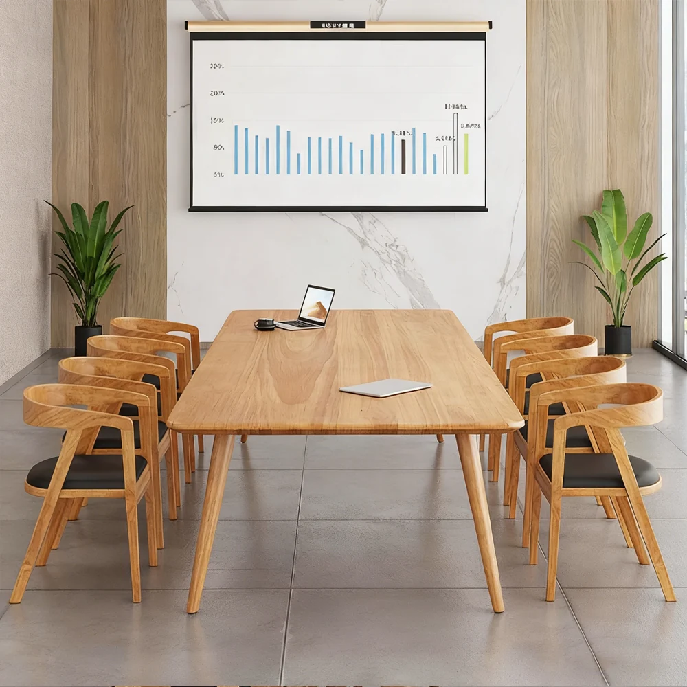 All Solid Wood Negotiation Table Conference Table - image 3