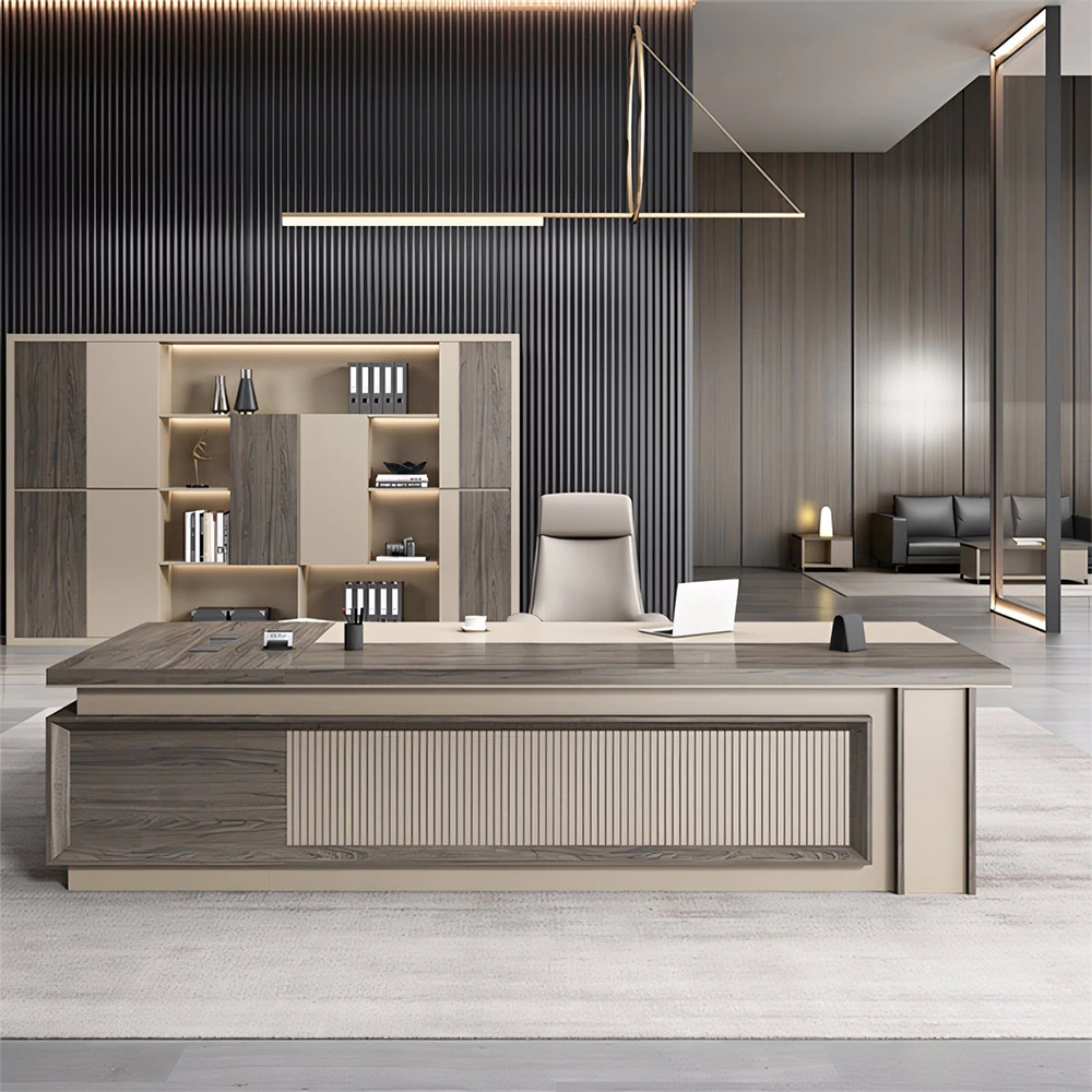 L-Shaped Executive Desk with Drawer &amp; Storage - image 11