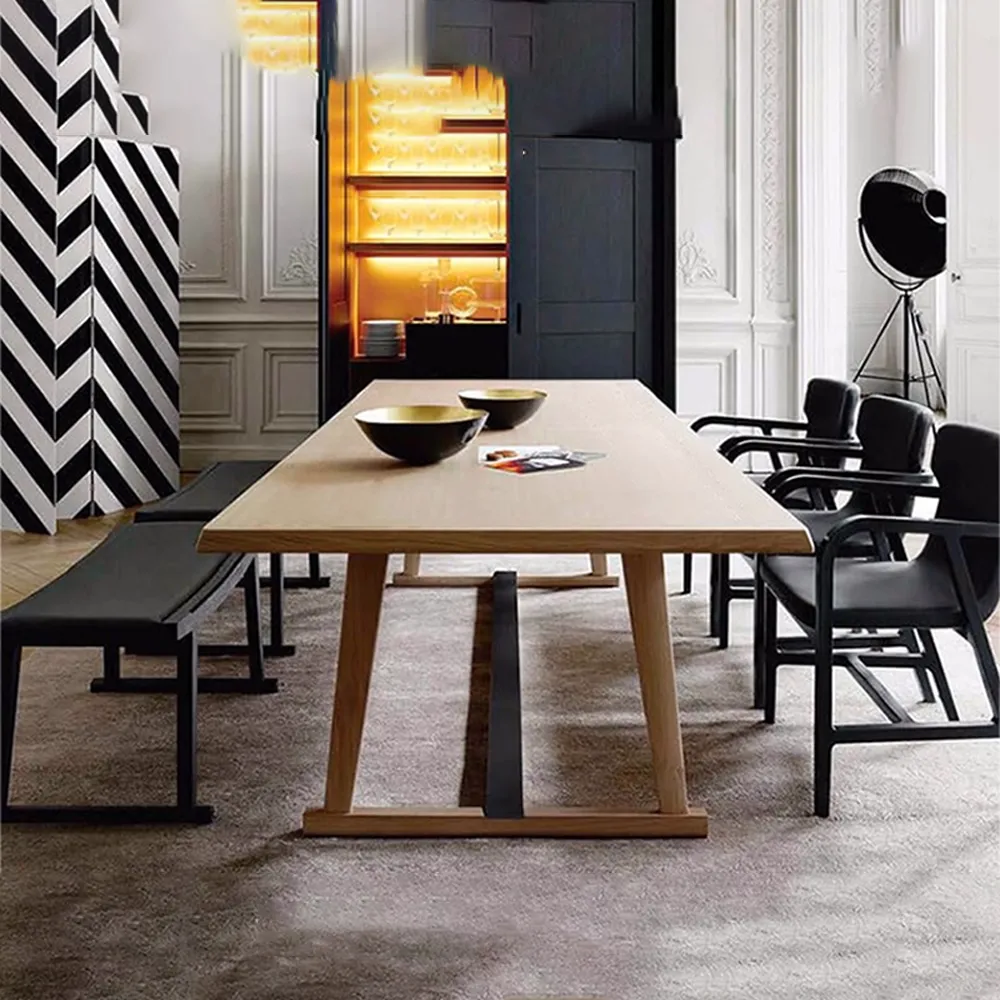 Simple All Solid Wood Long Desk for Office - image 2