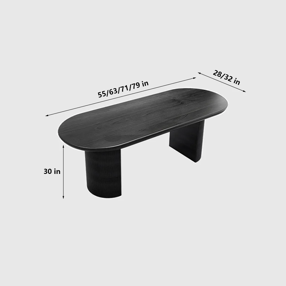 Solid Wood Oval Simple Creative Conference Table - Maoters - image 5
