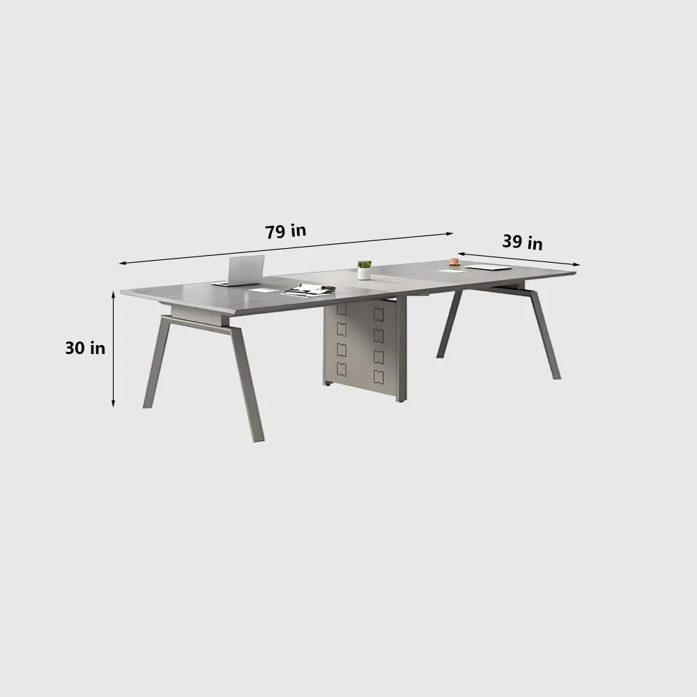 Slanted Edge Lacquered Conference Table - image 8