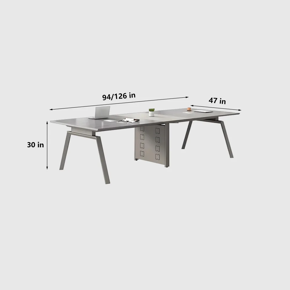 Slanted Edge Lacquered Conference Table - image 9