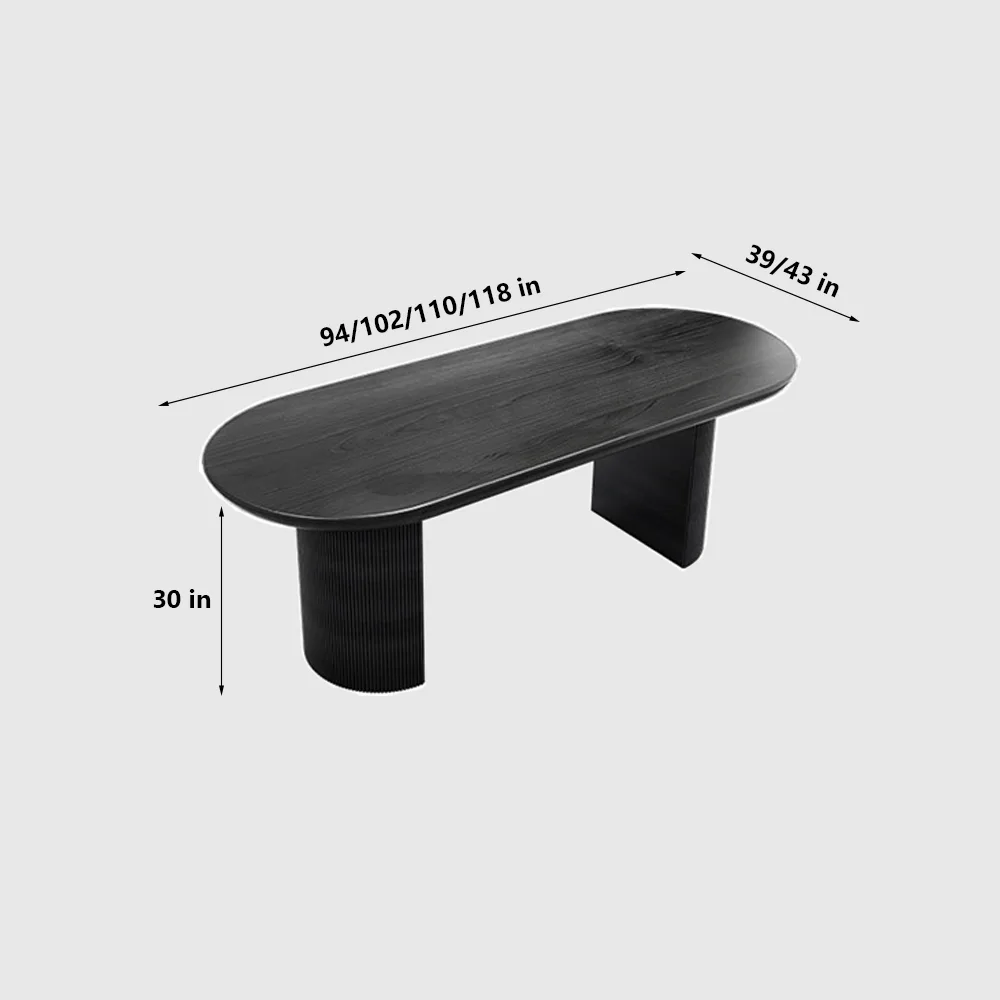 Solid Wood Oval Simple Creative Conference Table - Maoters - image 7