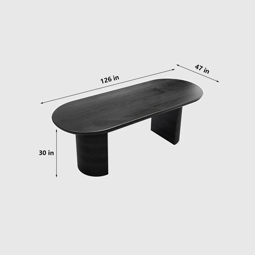 Solid Wood Oval Simple Creative Conference Table - Maoters - image 8