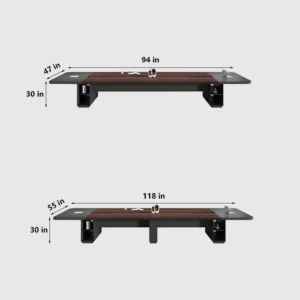 Sturdy Large Rectangular Conference Table - image 8