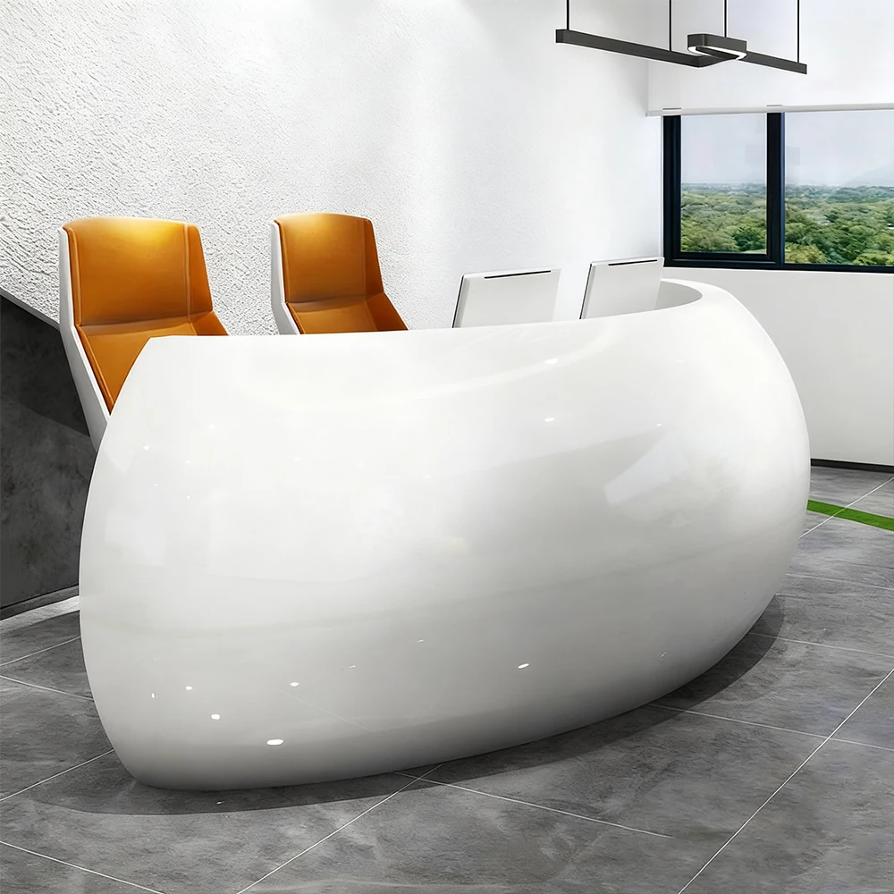 Baked Semicircular Arc Front Desk - image 3