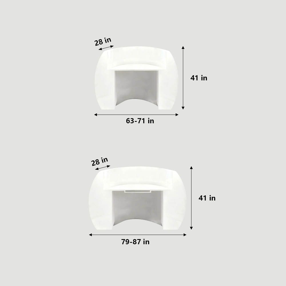 Baked Semicircular Arc Front Desk - image 7