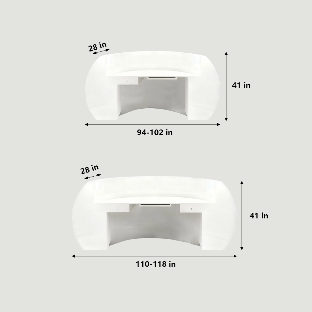 Baked Semicircular Arc Front Desk - image 8