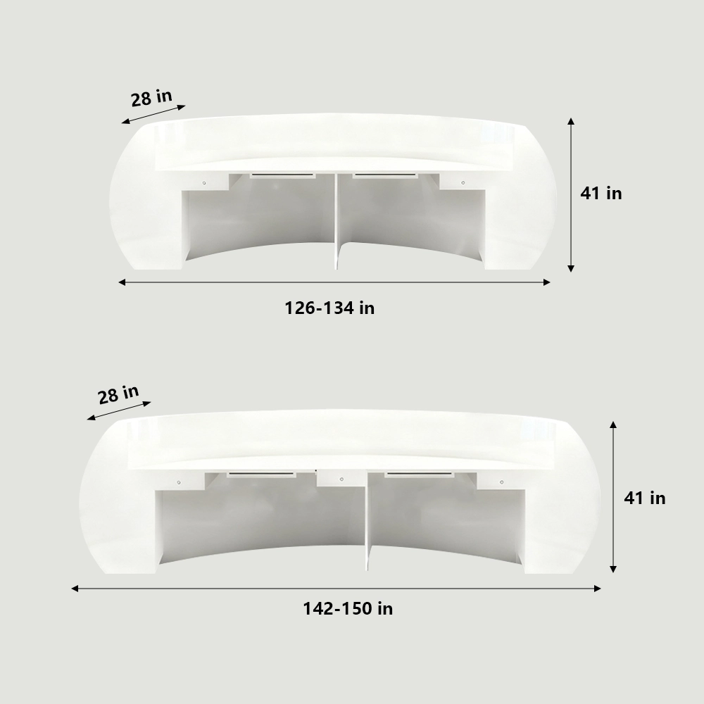 Baked Semicircular Arc Front Desk - image 9