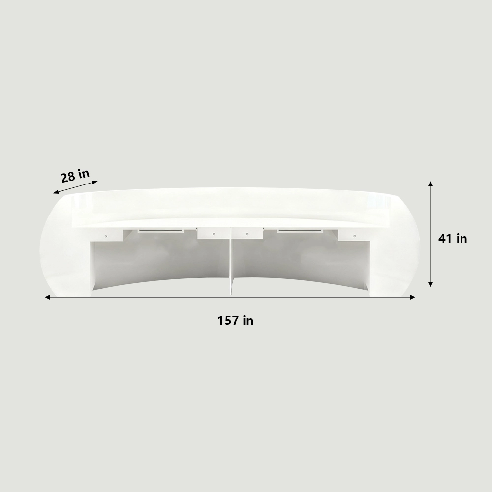 Baked Semicircular Arc Front Desk - image 10