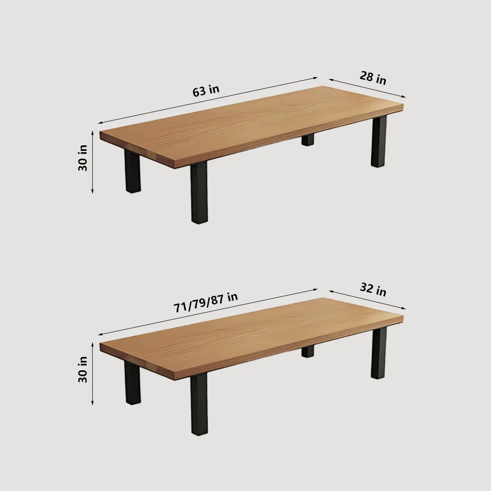 Nordic Simplicity Solid Wood Office Conference Table - Maoters - image 7
