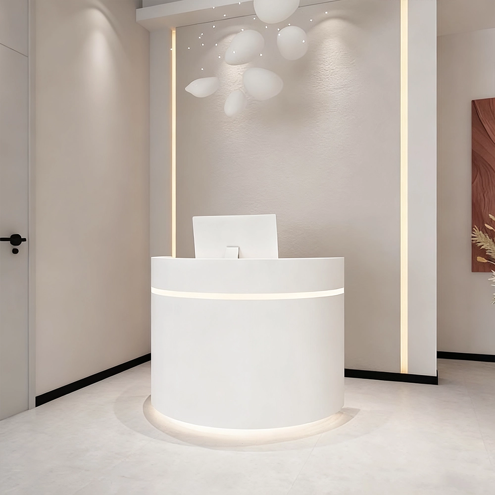White Reception Counter LED With Lights - image 7
