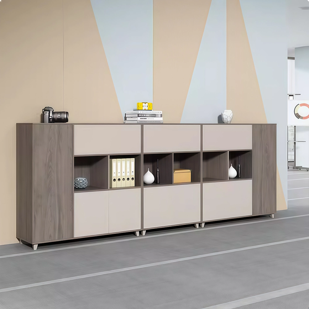 Elegant Wooden Panel Bookshelf &amp; Office File Cabinet - image 3