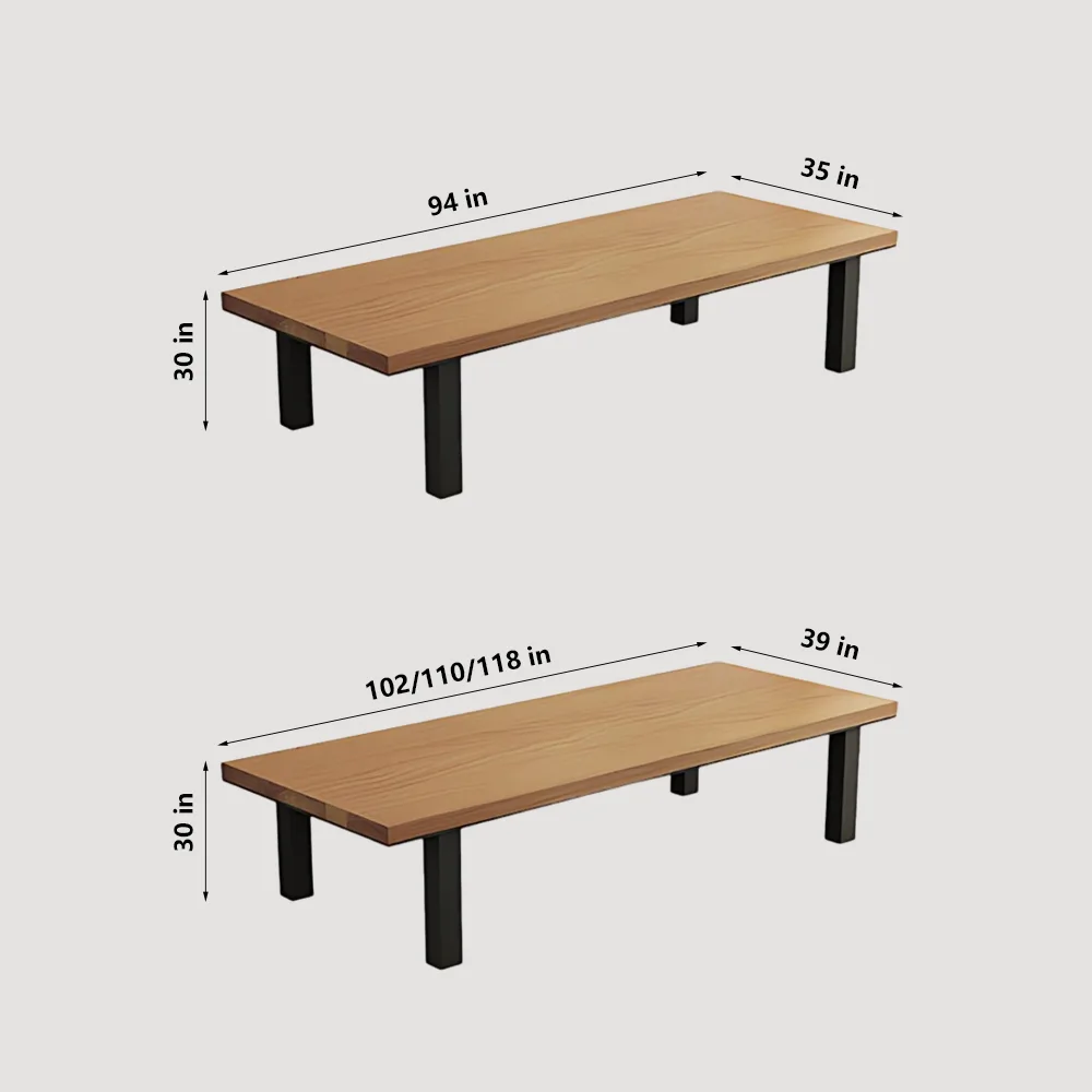 Nordic Simplicity Solid Wood Office Conference Table - Maoters - image 8