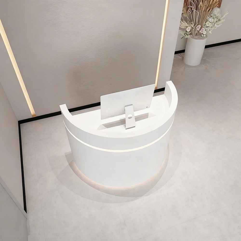 White Reception Counter LED With Lights - image 8