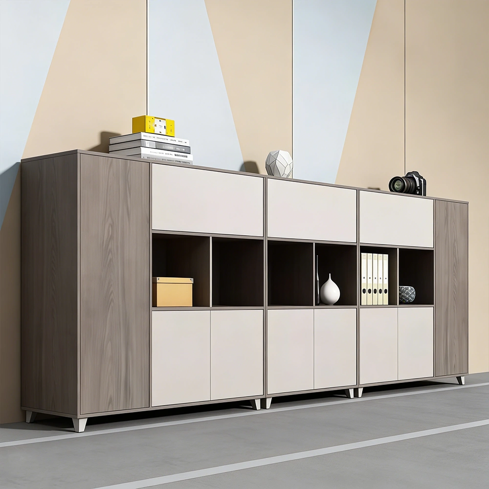 Elegant Wooden Panel Bookshelf &amp; Office File Cabinet - image 2