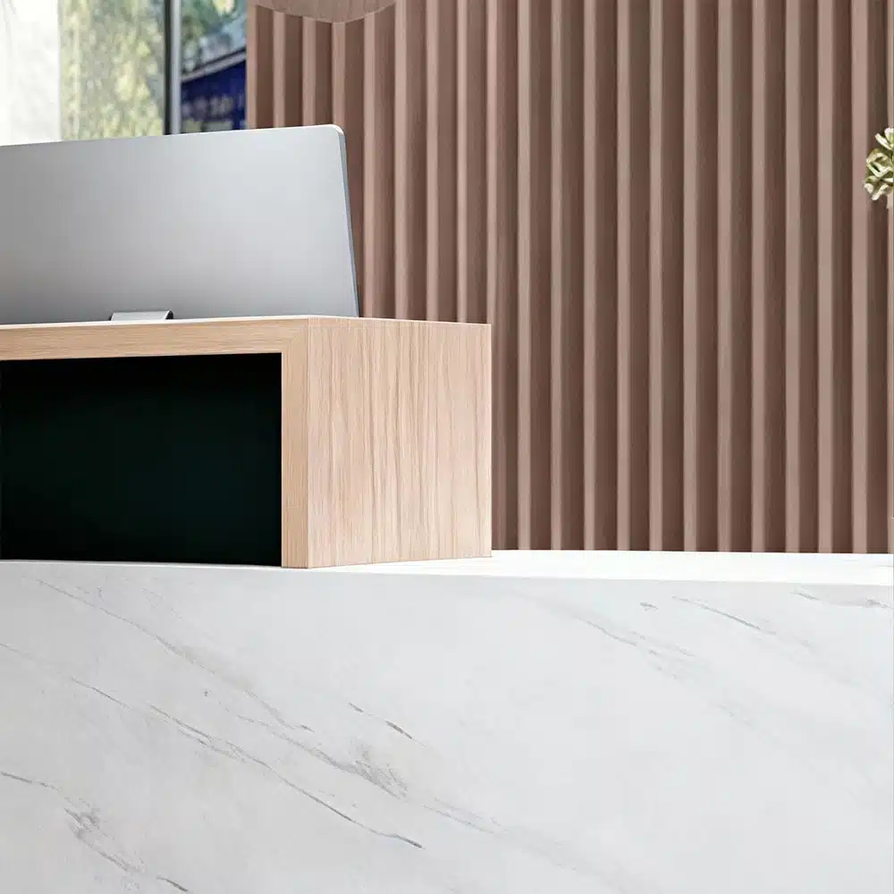 Company Reception Desk Imitation Marble Hall - image 5