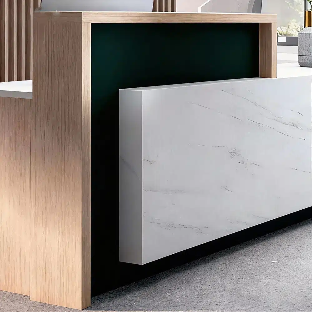 Company Reception Desk Imitation Marble Hall - image 4