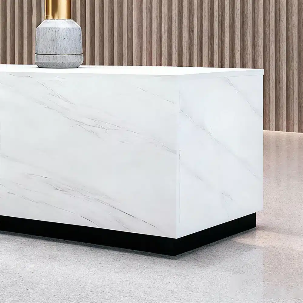 Company Reception Desk Imitation Marble Hall - image 3